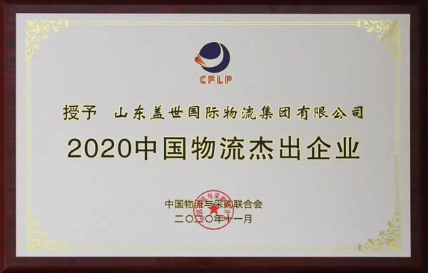 百乐博blb集团获评“2020中国物流卓越企业”